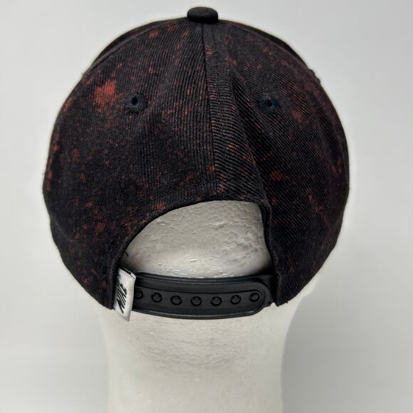 Vintage 90s Distressed Nike Center Swoosh Hat Cap Logo Snapback 6 Panel Black - Picture 3 of 10